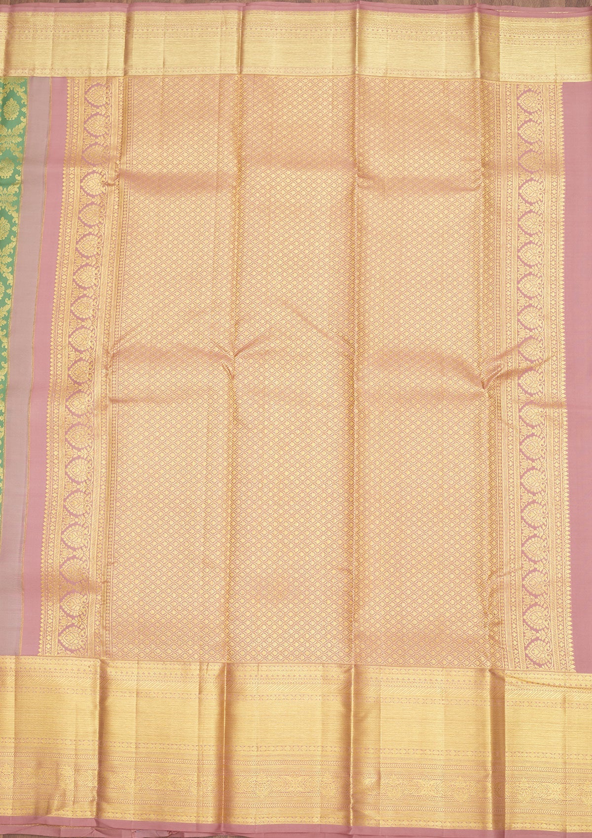 Pista Green Zariwork Pure Silk Saree-Koskii