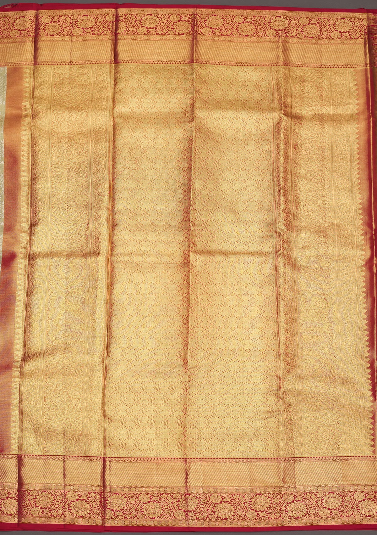 Pista Green Zariwork Pure Silk Saree-Koskii