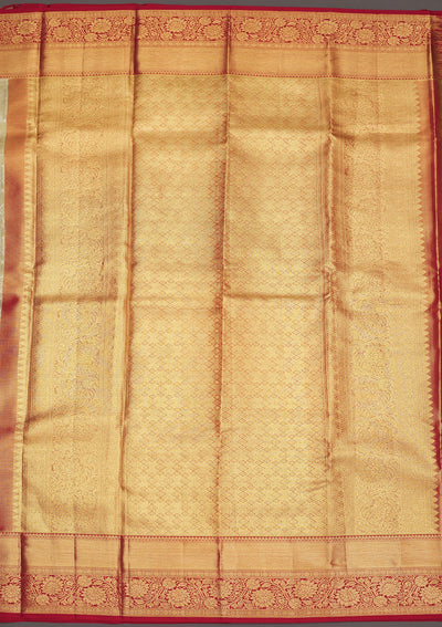 Pista Green Zariwork Pure Silk Saree-Koskii
