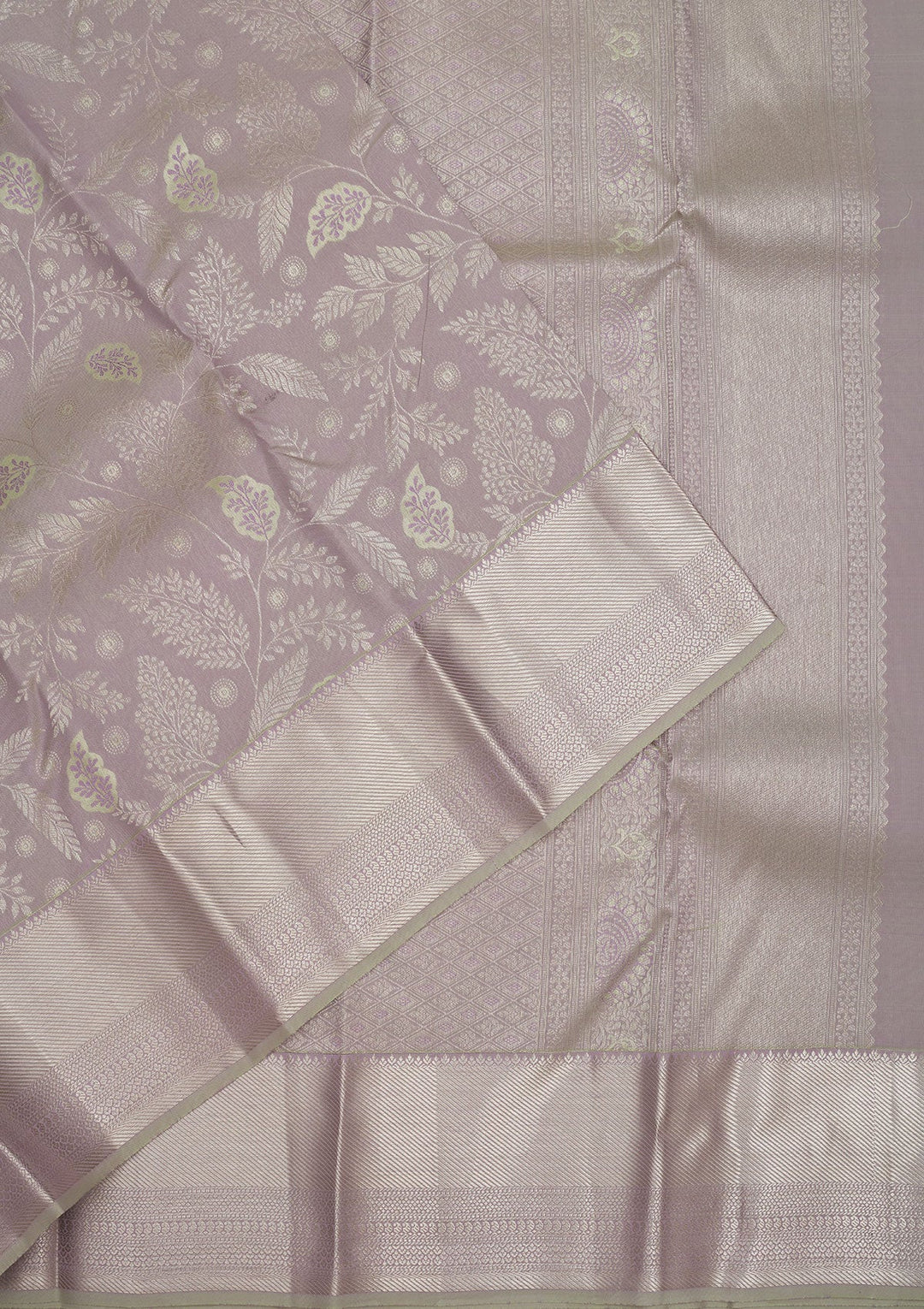 Pista Green Zariwork Pure Silk Saree-Koskii