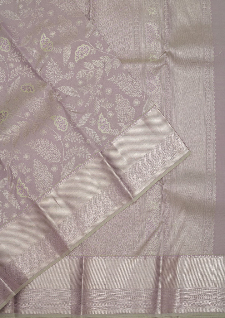 Pista Green Zariwork Pure Silk Saree-Koskii