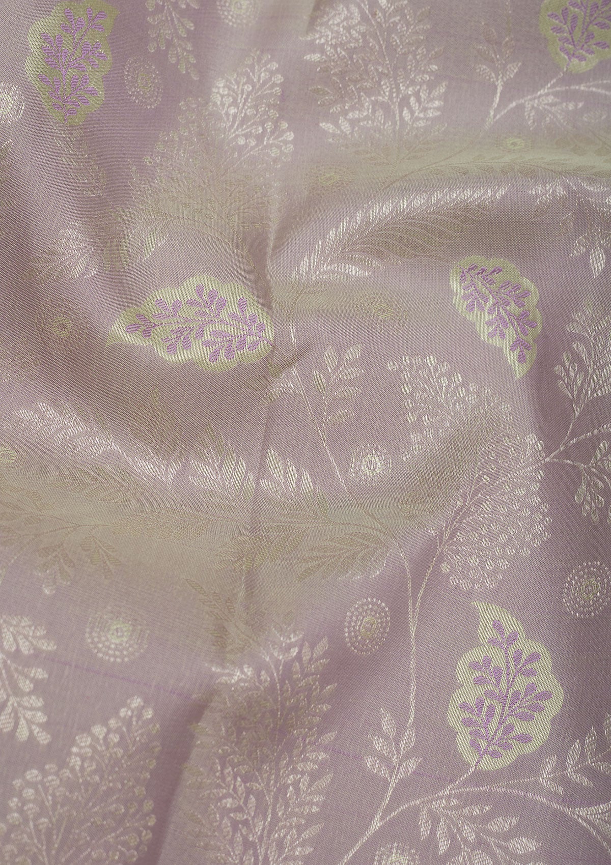 Pista Green Zariwork Pure Silk Saree-Koskii