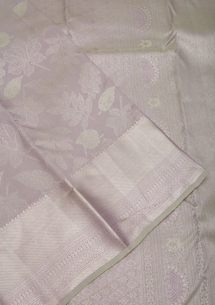 Grey Zariwork Pure Silk Saree-Koskii