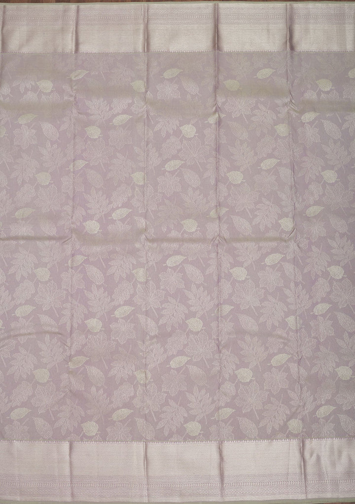 Grey Zariwork Pure Silk Saree-Koskii