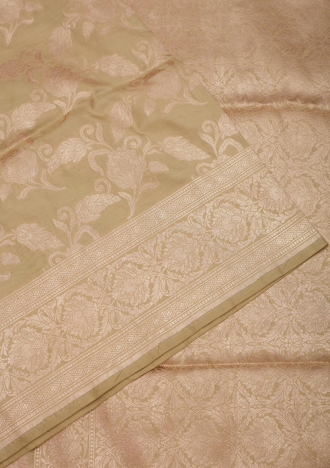 Pista Green Zariwork Pure Silk Saree-Koskii