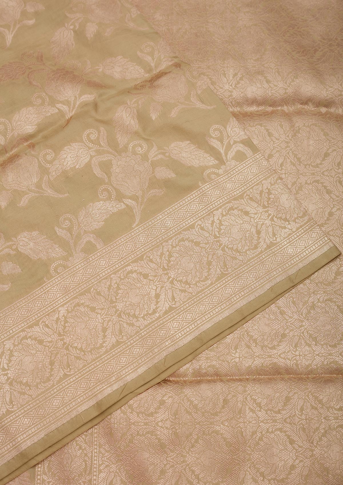 Pista Green Zariwork Pure Silk Saree-Koskii