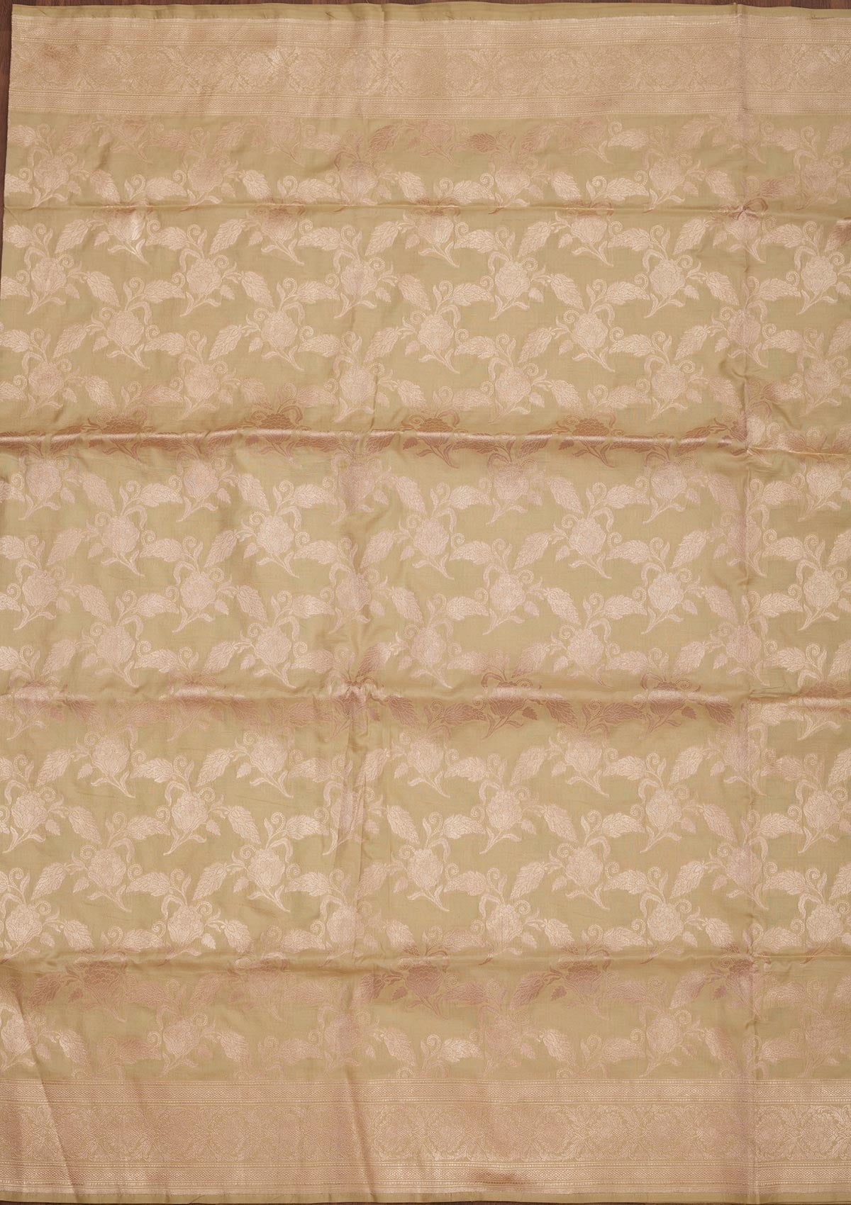 Pista Green Zariwork Pure Silk Saree-Koskii