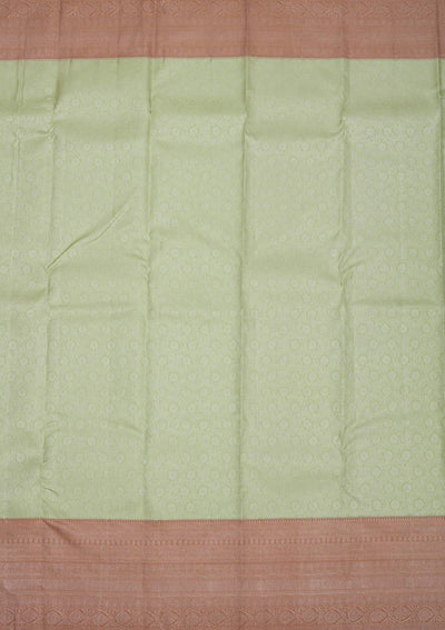 Pista Green Zariwork Pure Silk Saree