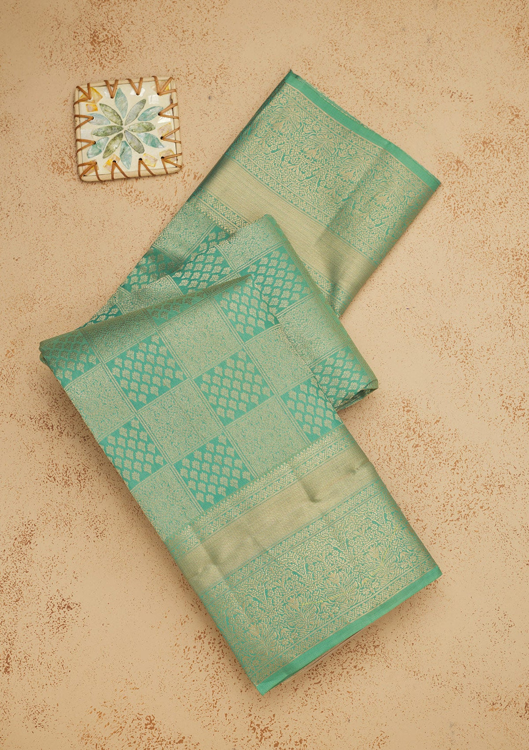 Pista Green Zariwork Pure Silk Saree-Koskii