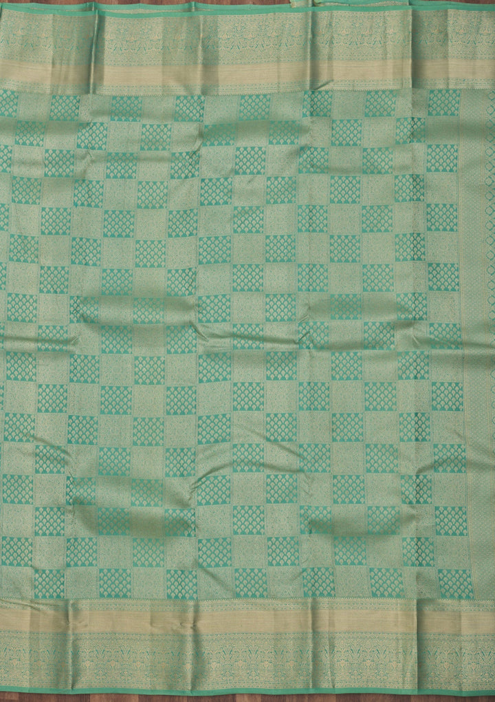 Pista Green Zariwork Pure Silk Saree