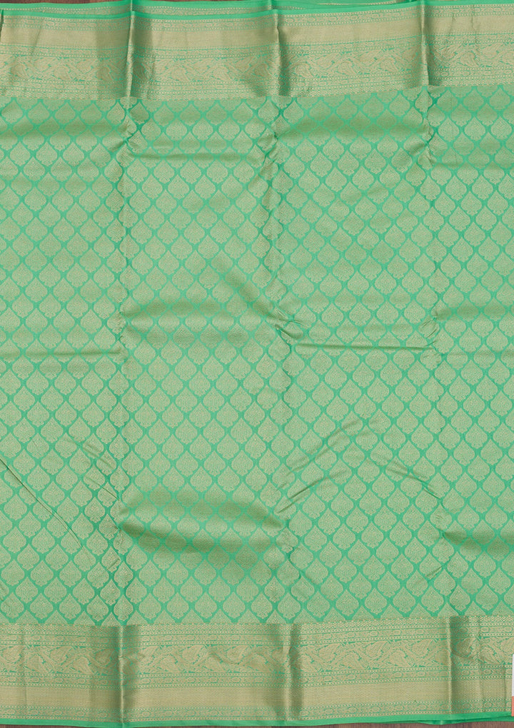 Pista Green Zariwork Pure Silk Saree