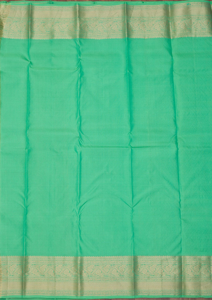 Pista Green Zariwork Pure Silk Saree