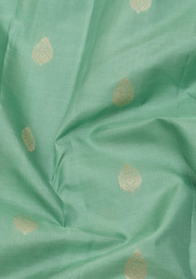 Pista Green Zariwork Pure Silk Saree
