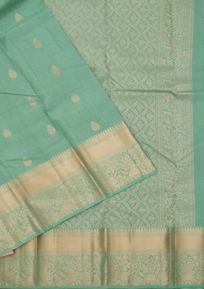 Pista Green Zariwork Pure Silk Saree
