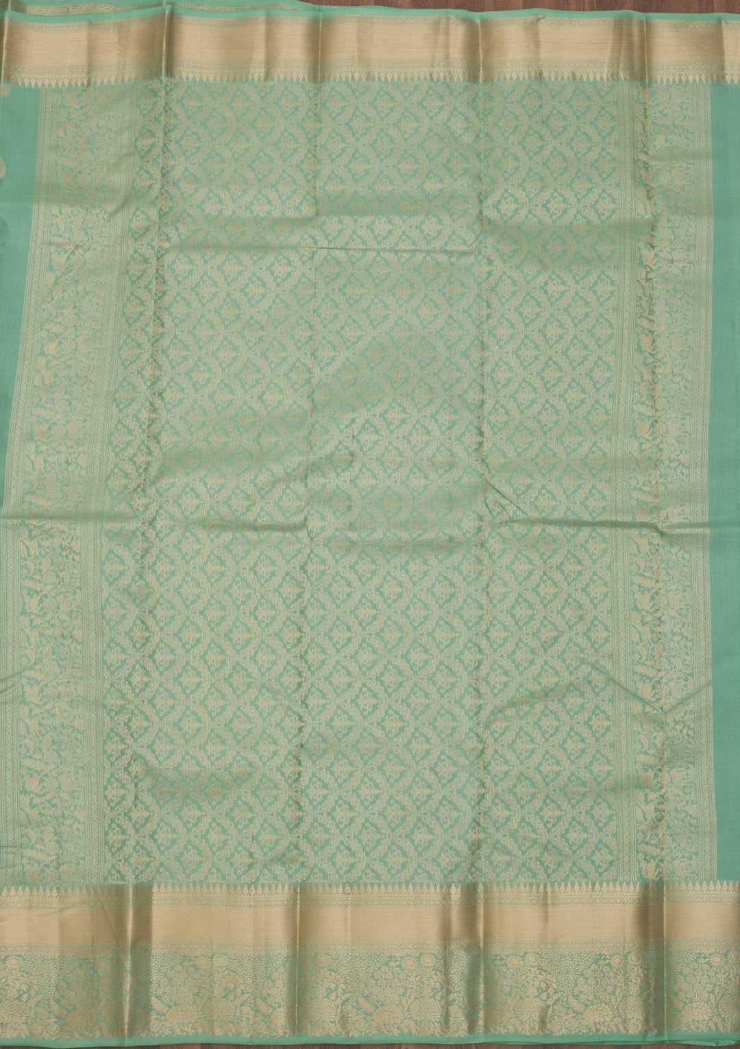 Pista Green Zariwork Pure Silk Saree