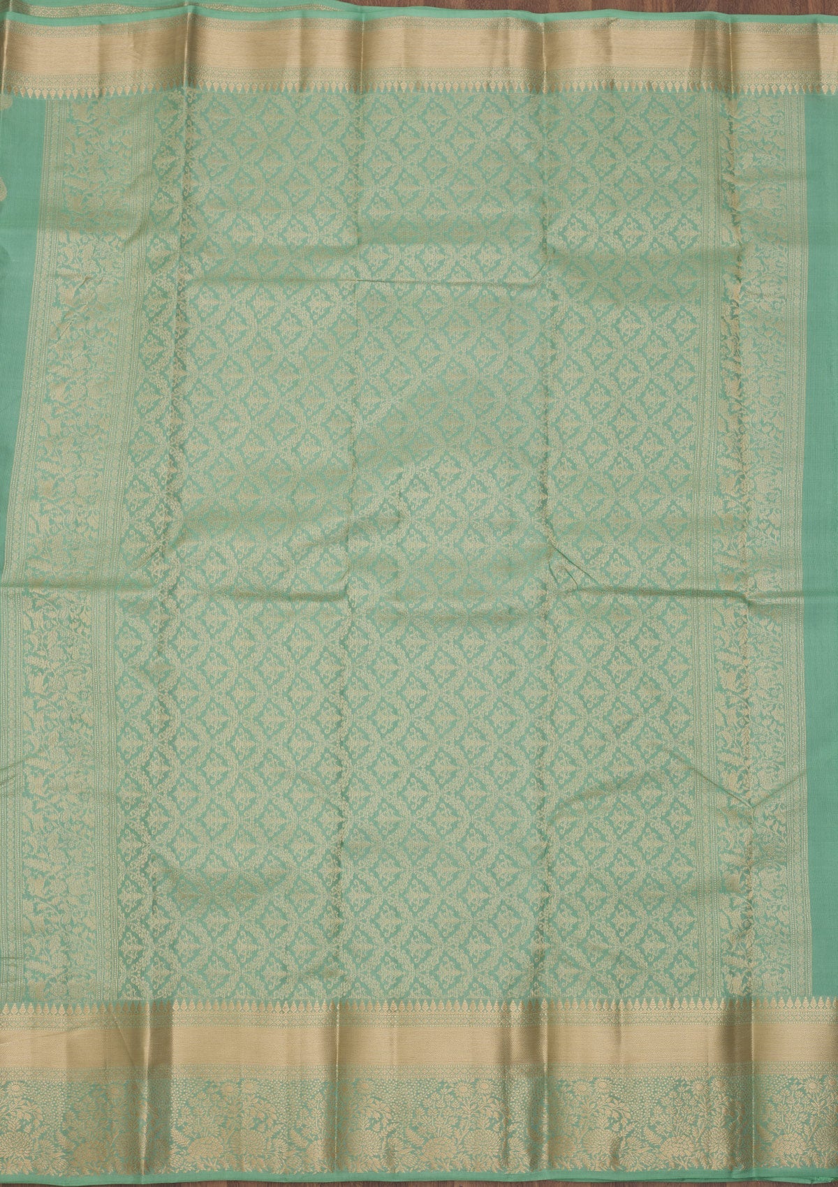 Pista Green Zariwork Pure Silk Saree