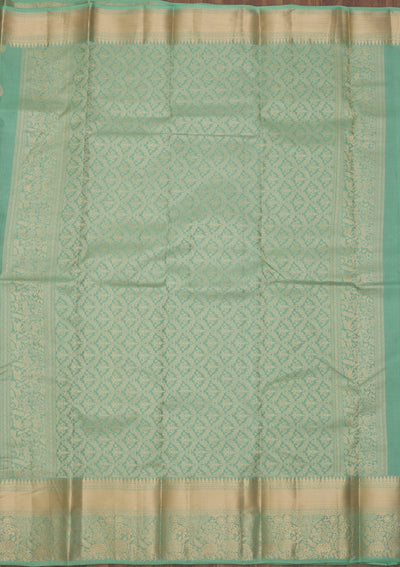 Pista Green Zariwork Pure Silk Saree