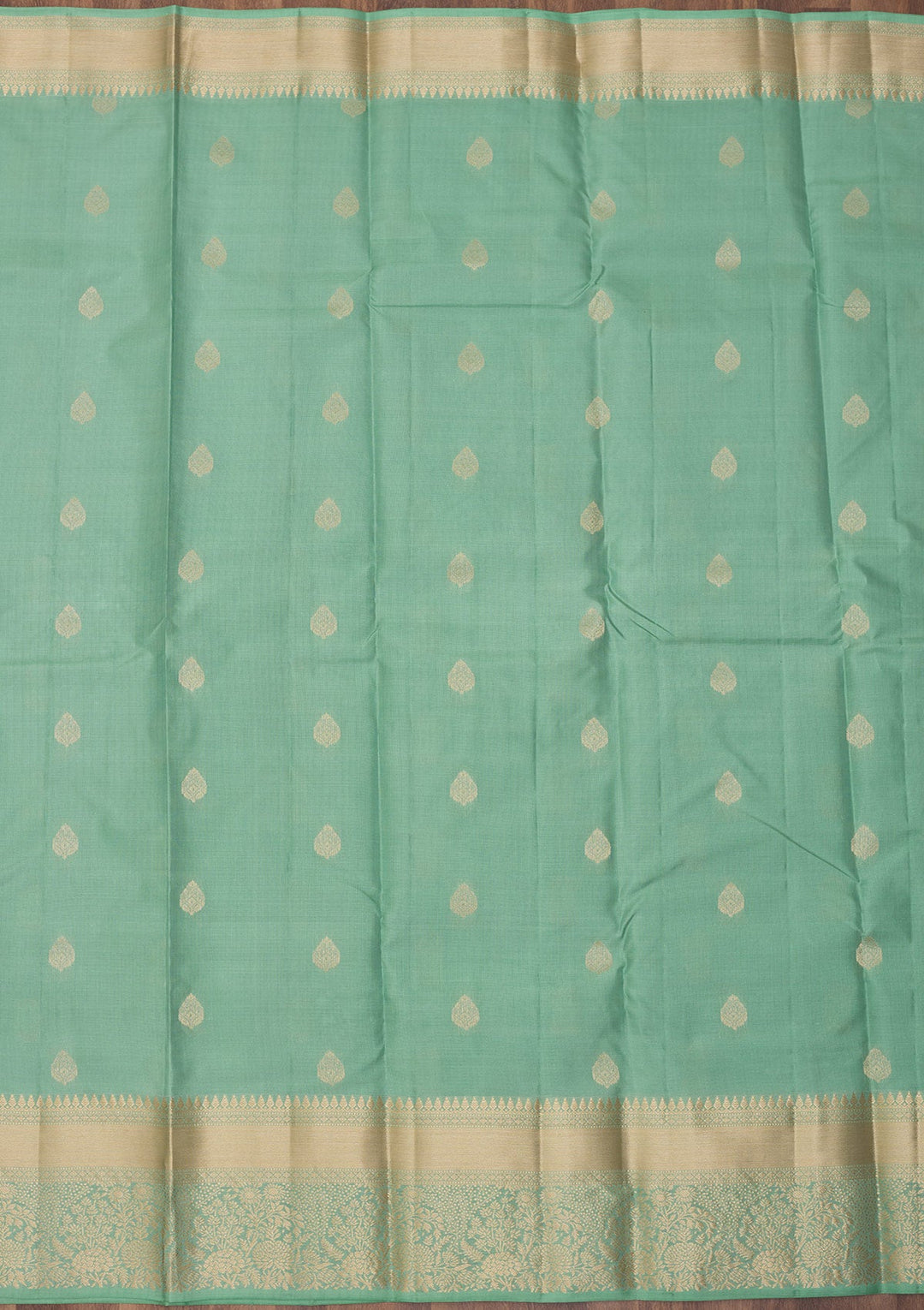 Pista Green Zariwork Pure Silk Saree