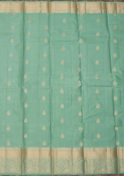 Pista Green Zariwork Pure Silk Saree