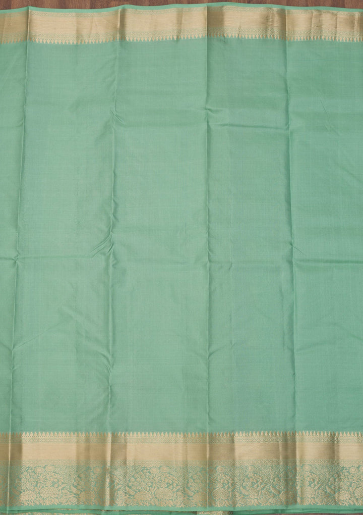 Pista Green Zariwork Pure Silk Saree