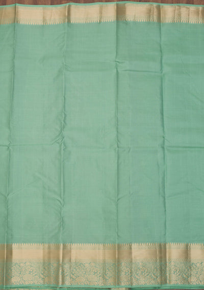 Pista Green Zariwork Pure Silk Saree