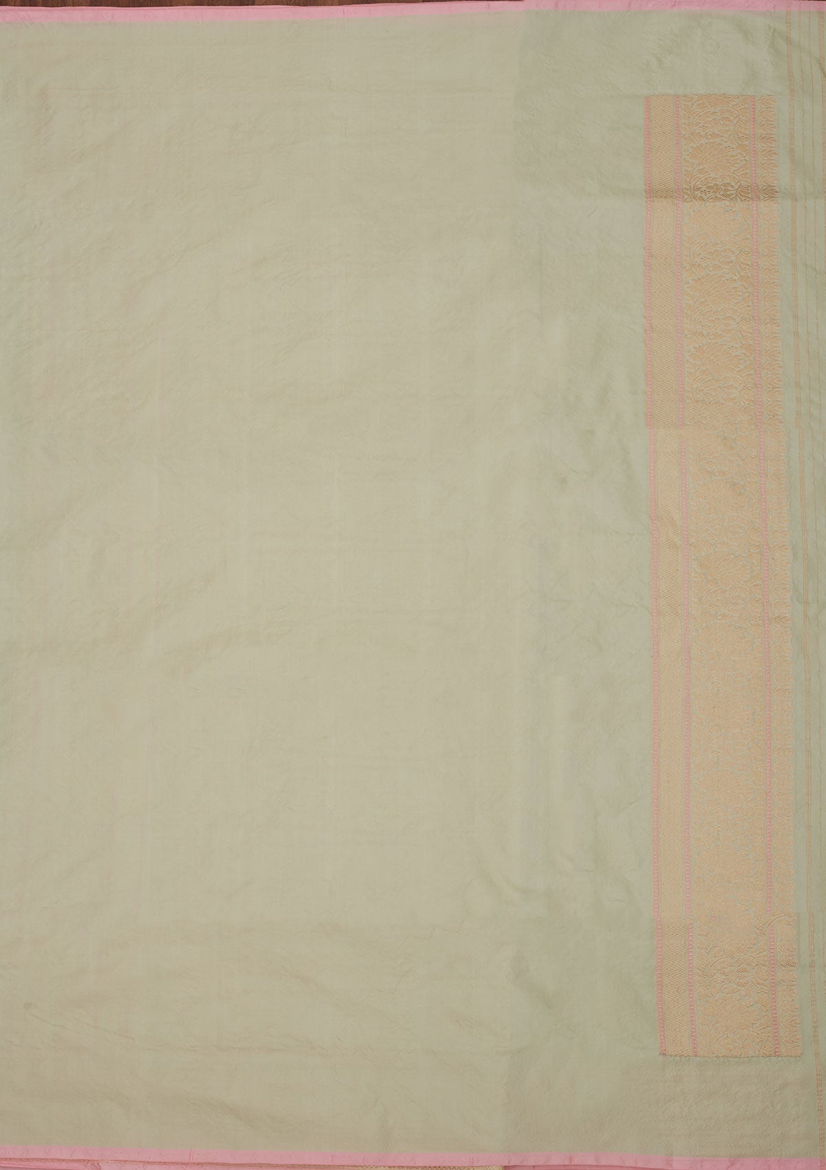 Pista Green Zariwork Pure Silk Saree-Koskii