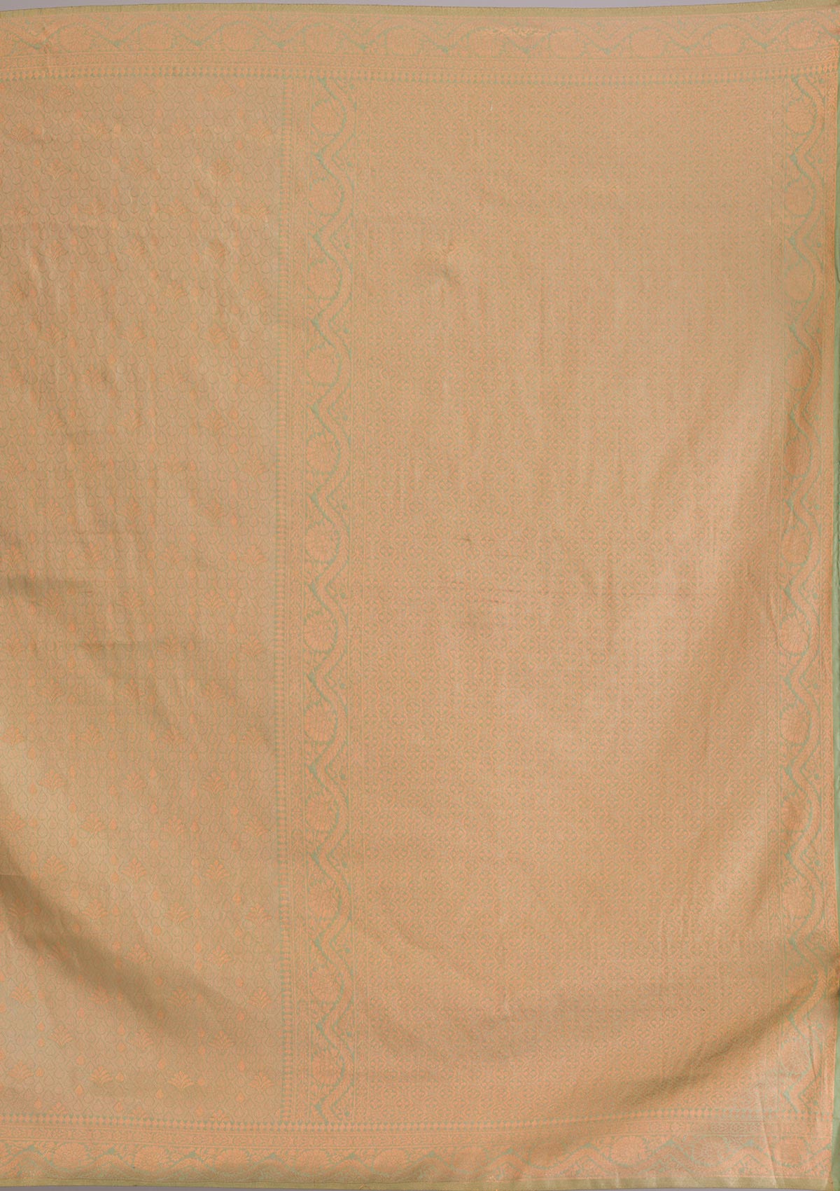 Pista Green Zariwork Soft Silk Saree-Koskii