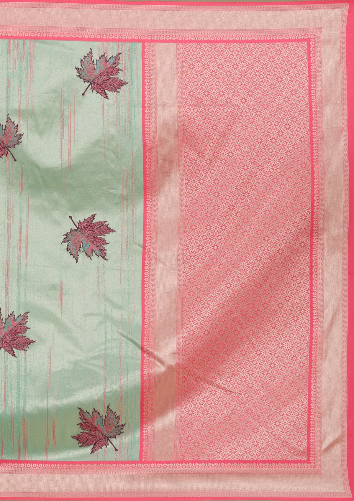 Pista Green Zariwork Soft Silk Saree-Koskii
