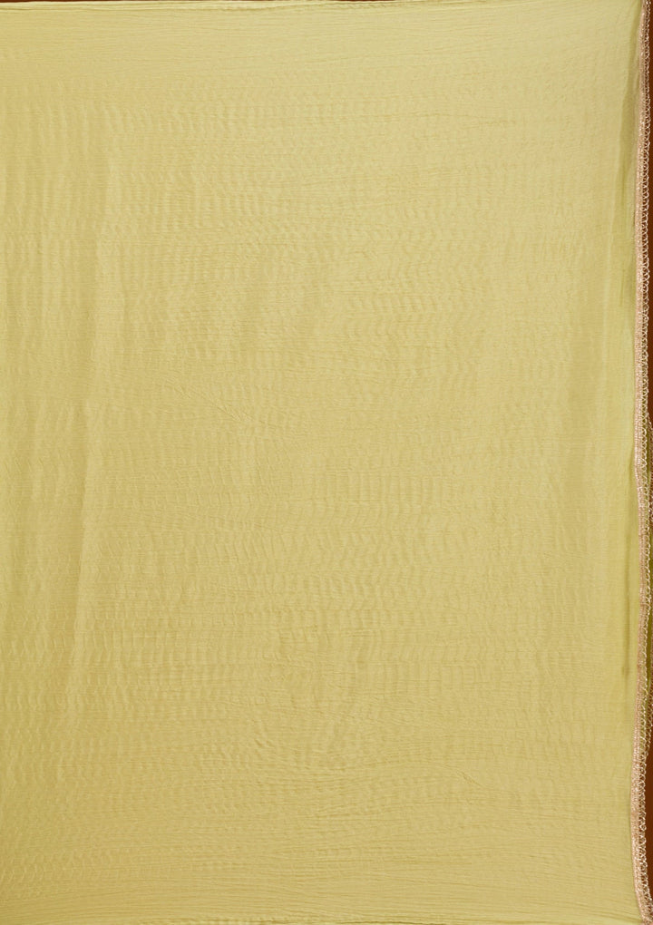 Pista Green Zariwork Tissue Readymade Salwar Suit