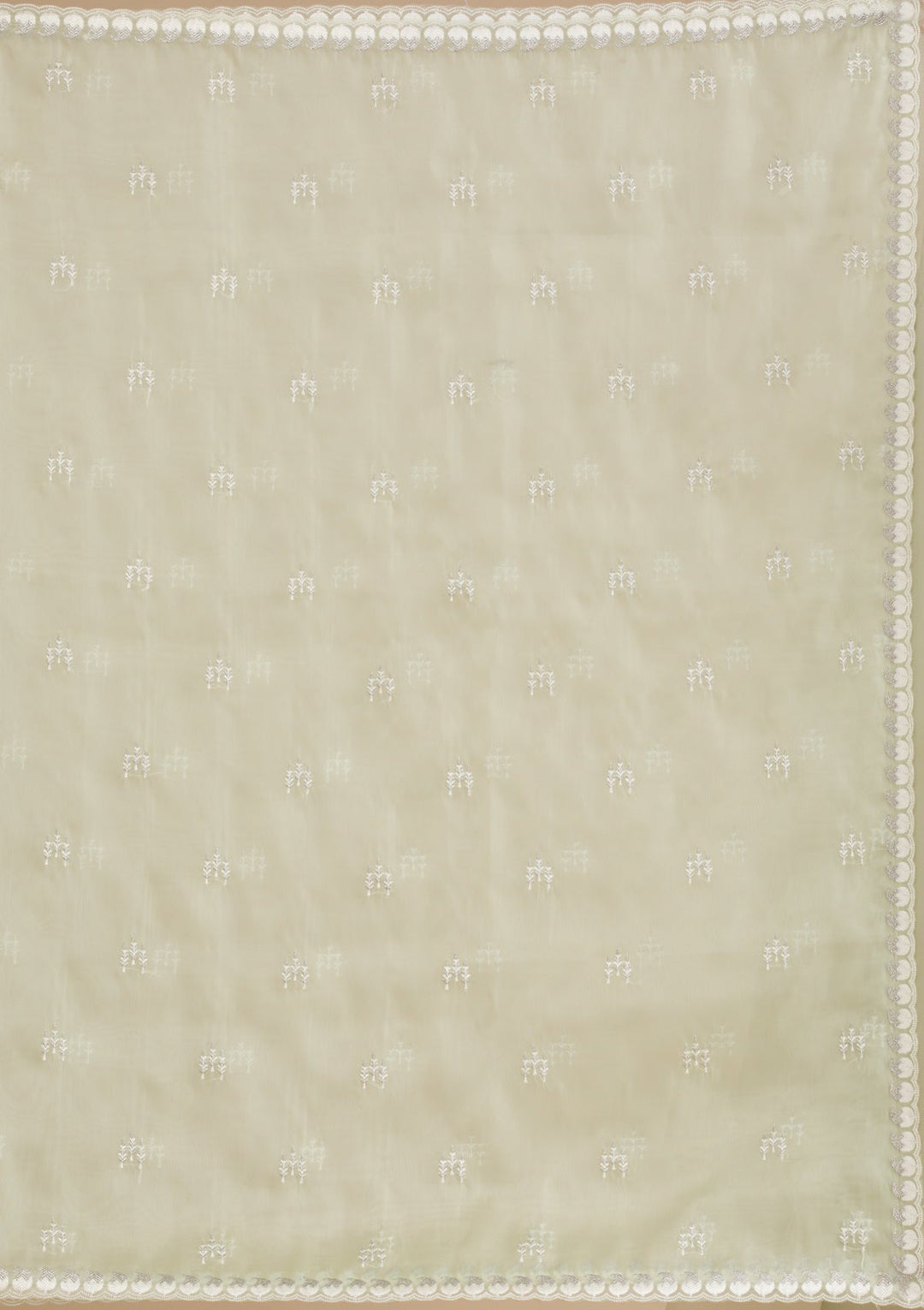Pista Green Zariwork Tissue Saree-Koskii