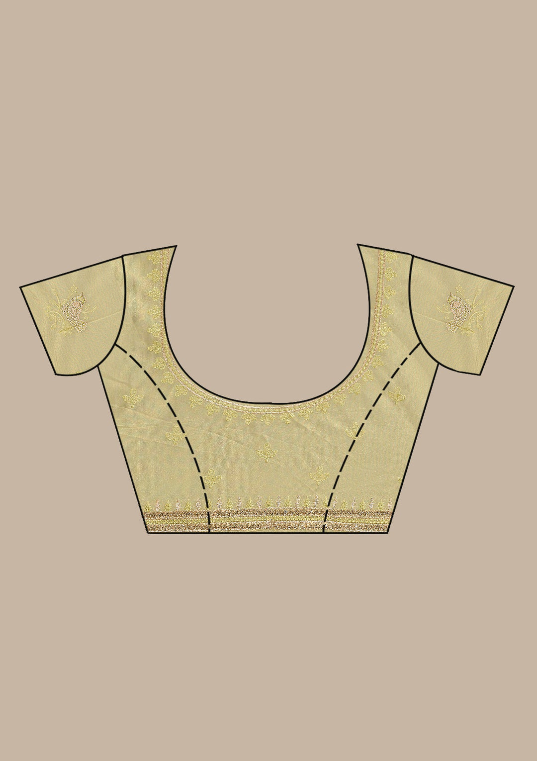 Pista Green Zariwork Tissue Saree