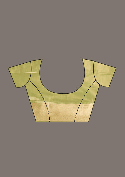Pista Green Zariwork Tissue Saree