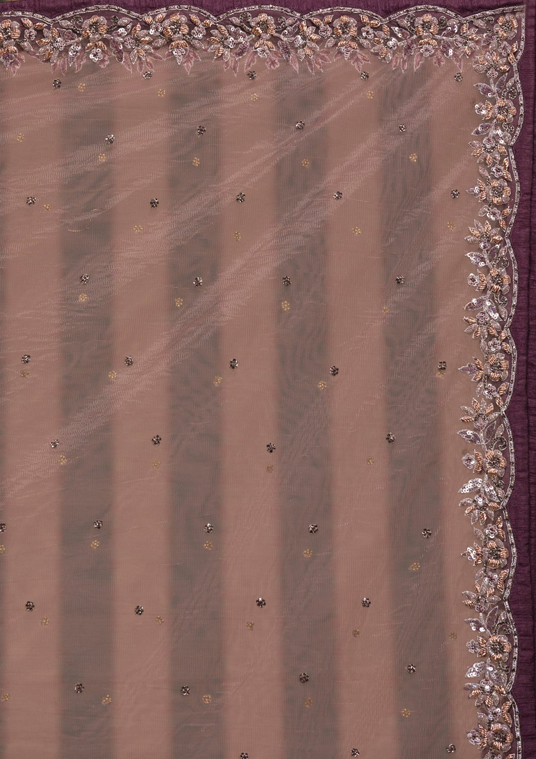 Purple Cutdana Net Readymade Lehenga