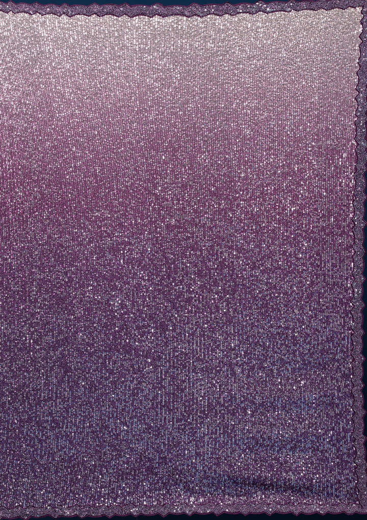 Purple Sequins Georgette Saree-Koskii