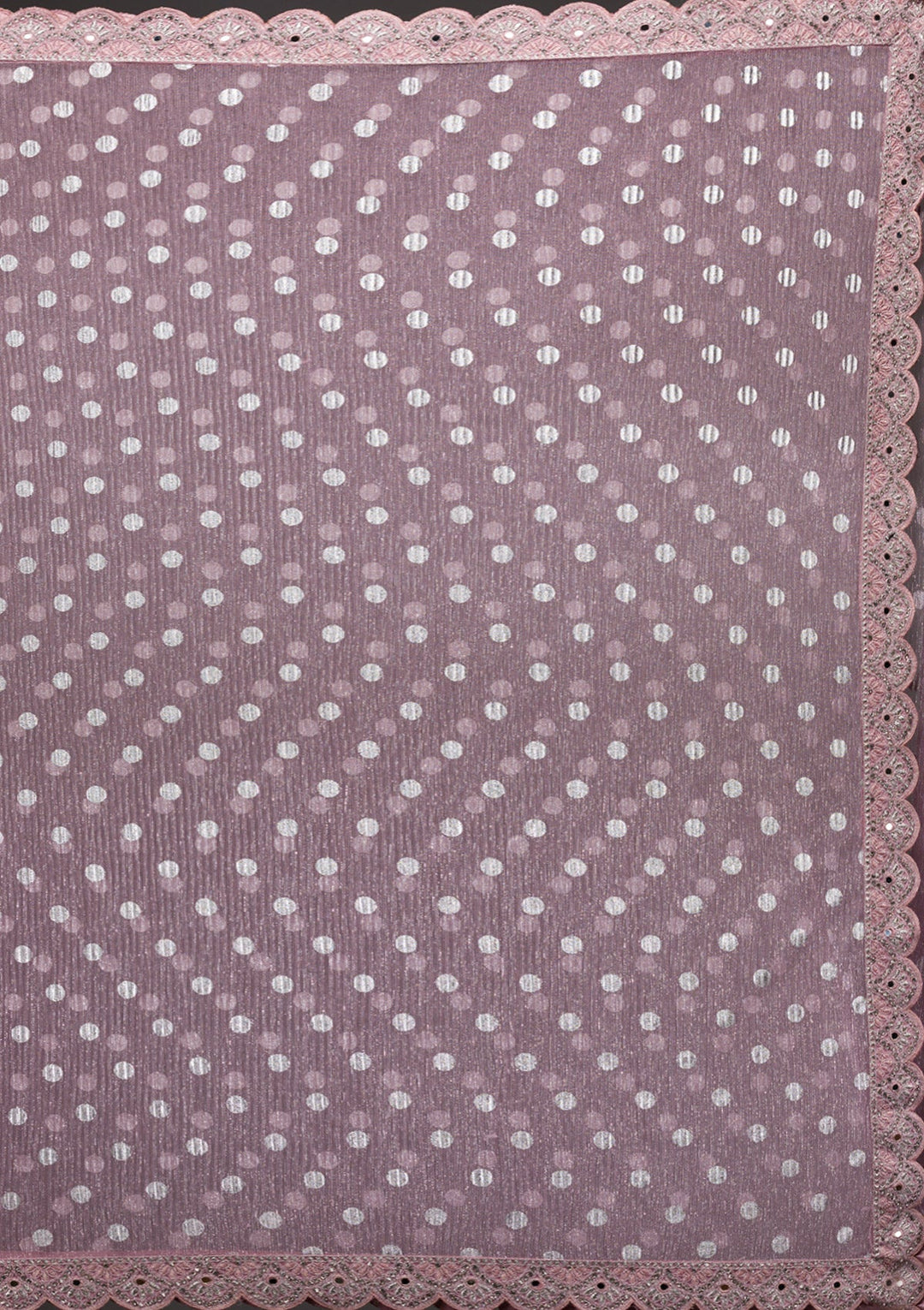 Onion Pink Stonework Shimmer Georgette Saree-Koskii