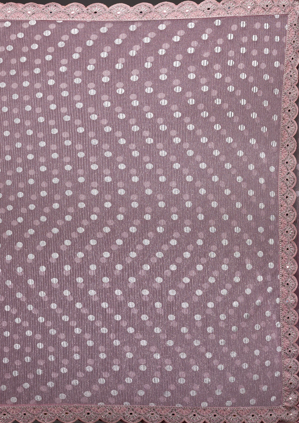 Onion Pink Stonework Shimmer Georgette Saree-Koskii