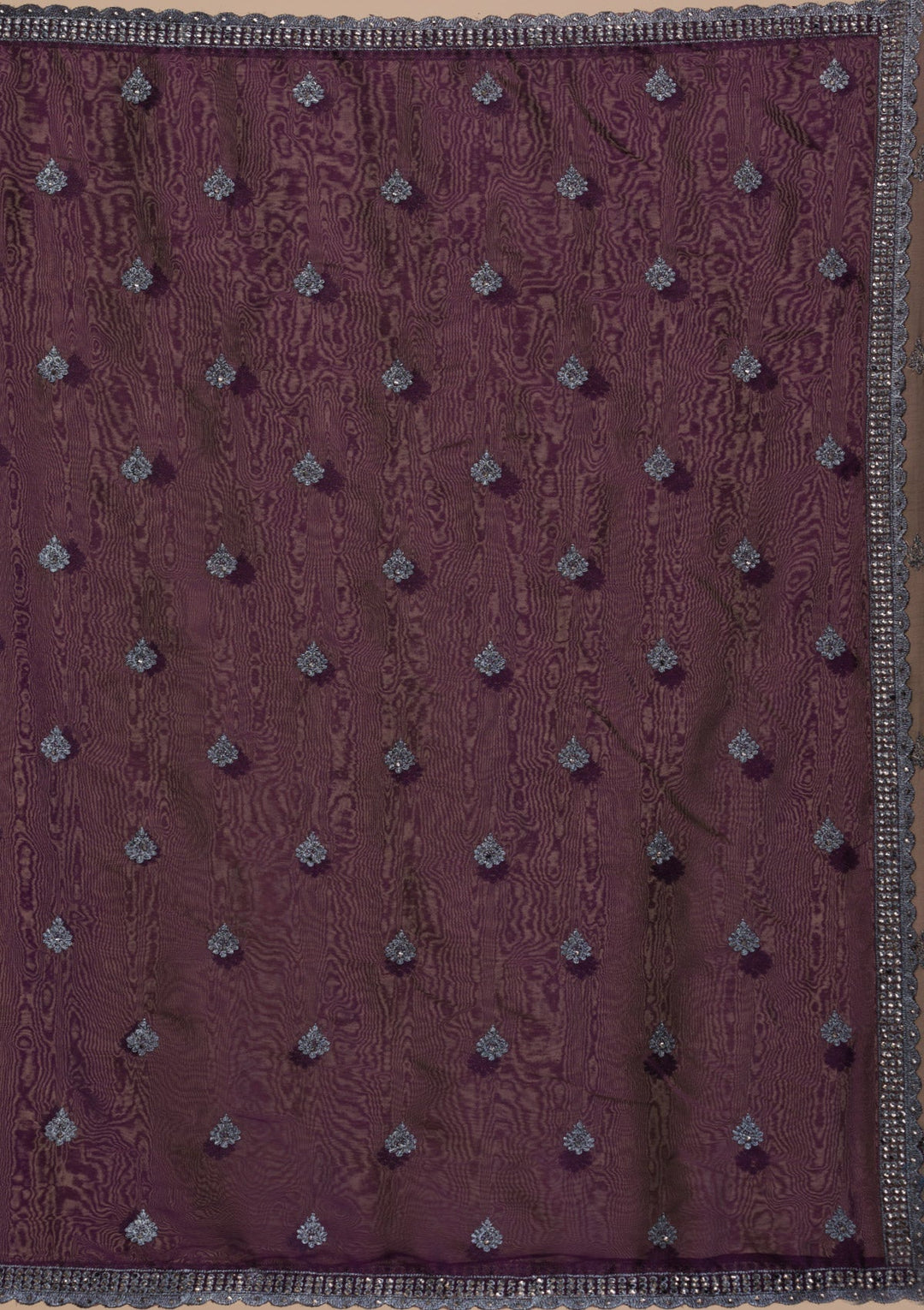Purple Stonework Georgette Saree-Koskii