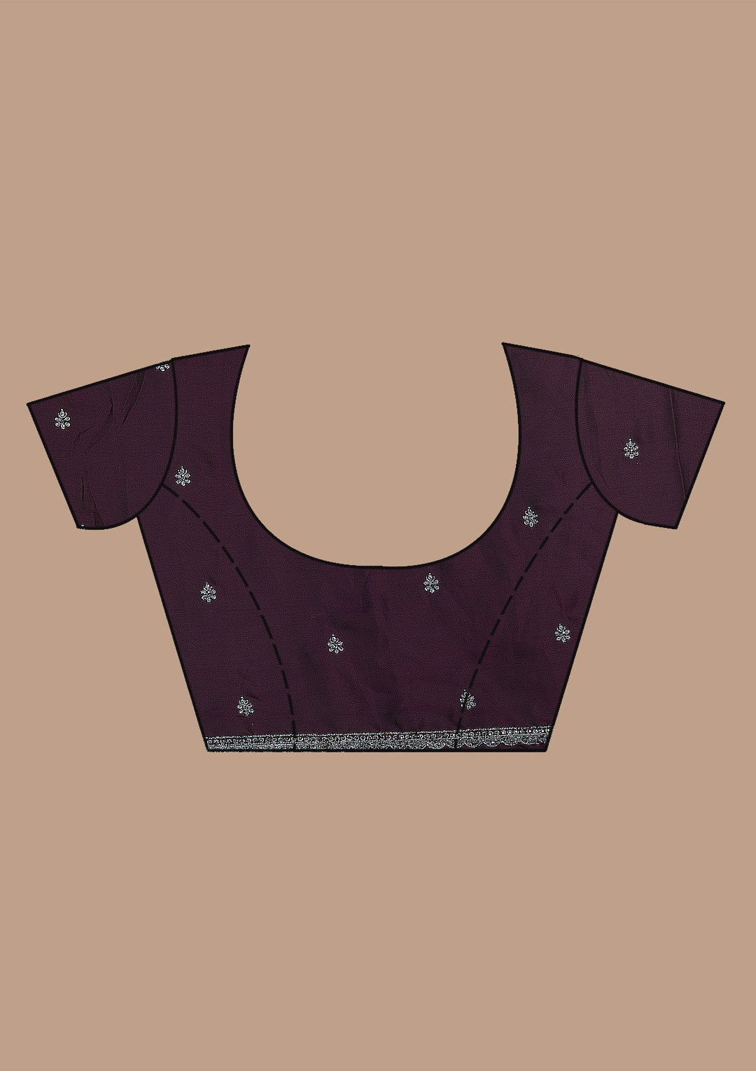 Purple Stonework Georgette Saree-Koskii