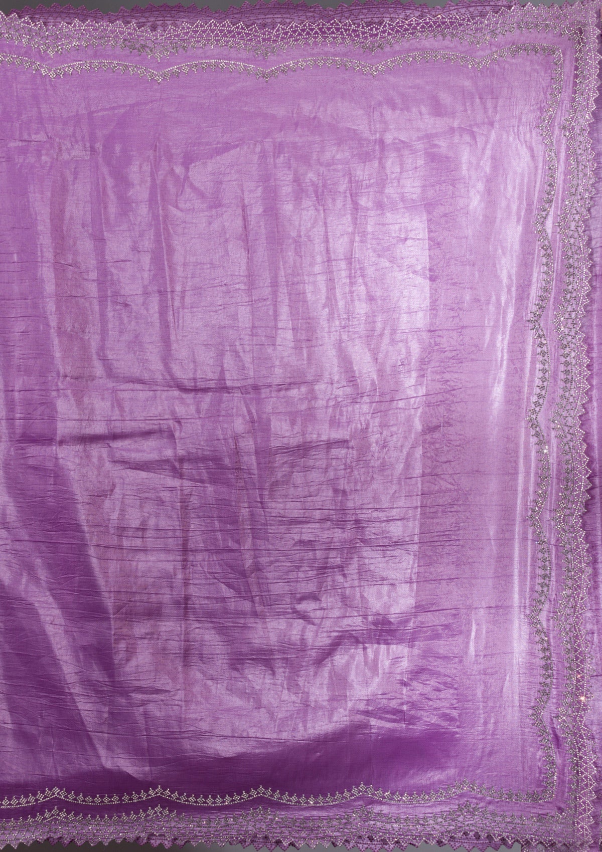 Purple Stonework Tissue Saree-Koskii