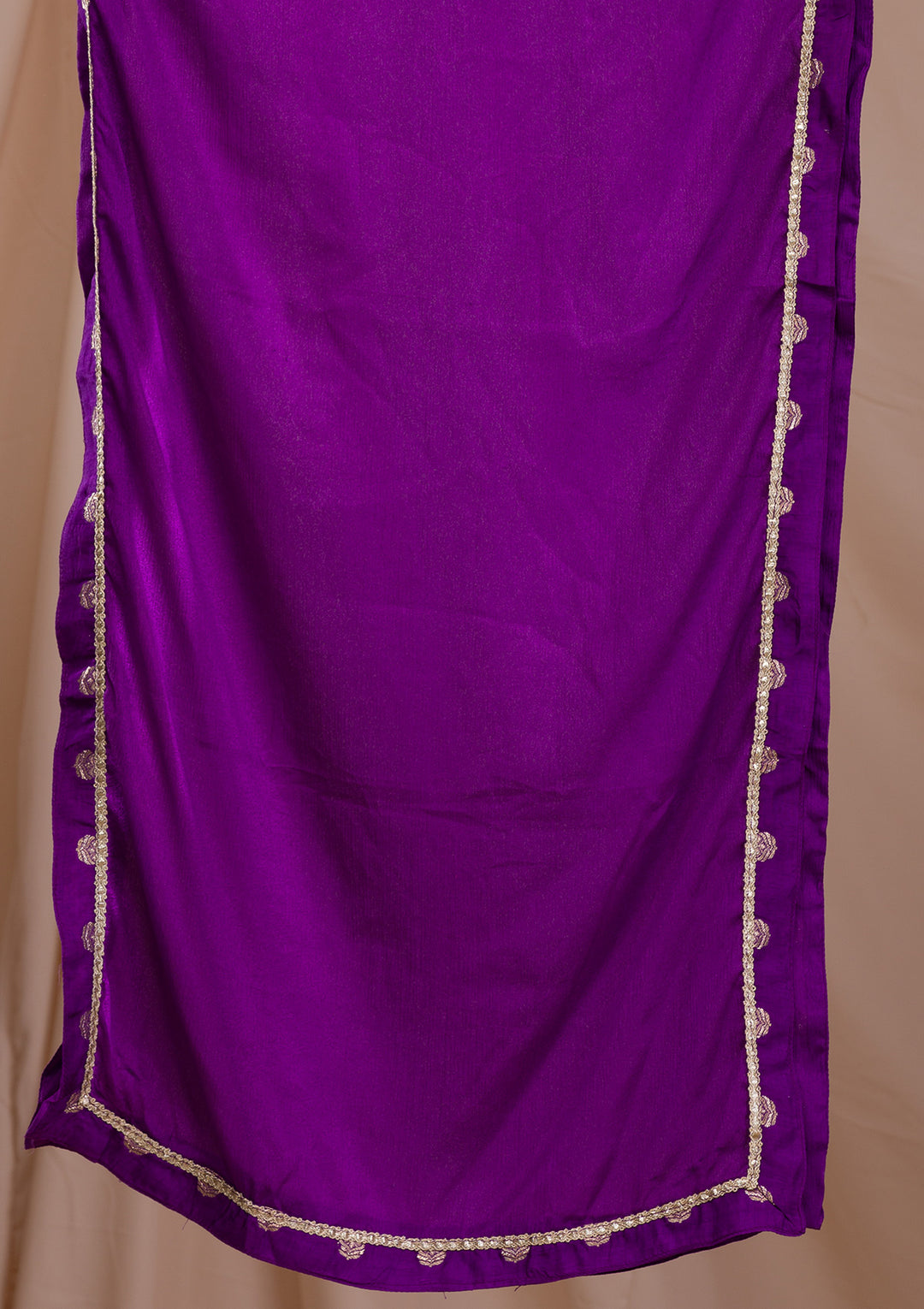 Purple Zariwork Banarasi Readymade Salwar Suit-Koskii
