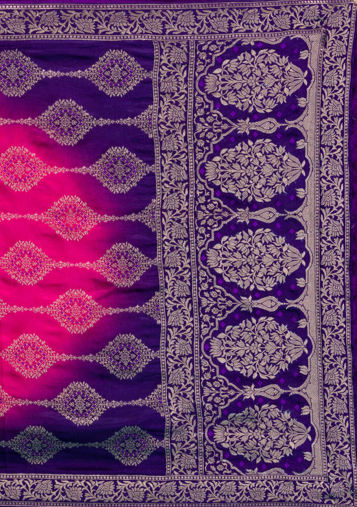 Purple Zariwork Crepe Readymade Salwar Suit-Koskii