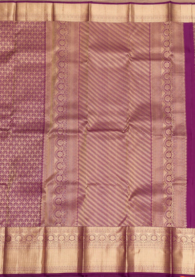 Purple Zariwork Banarasi Pure Silk Saree