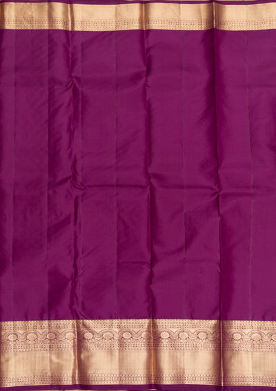 Purple Zariwork Banarasi Pure Silk Saree