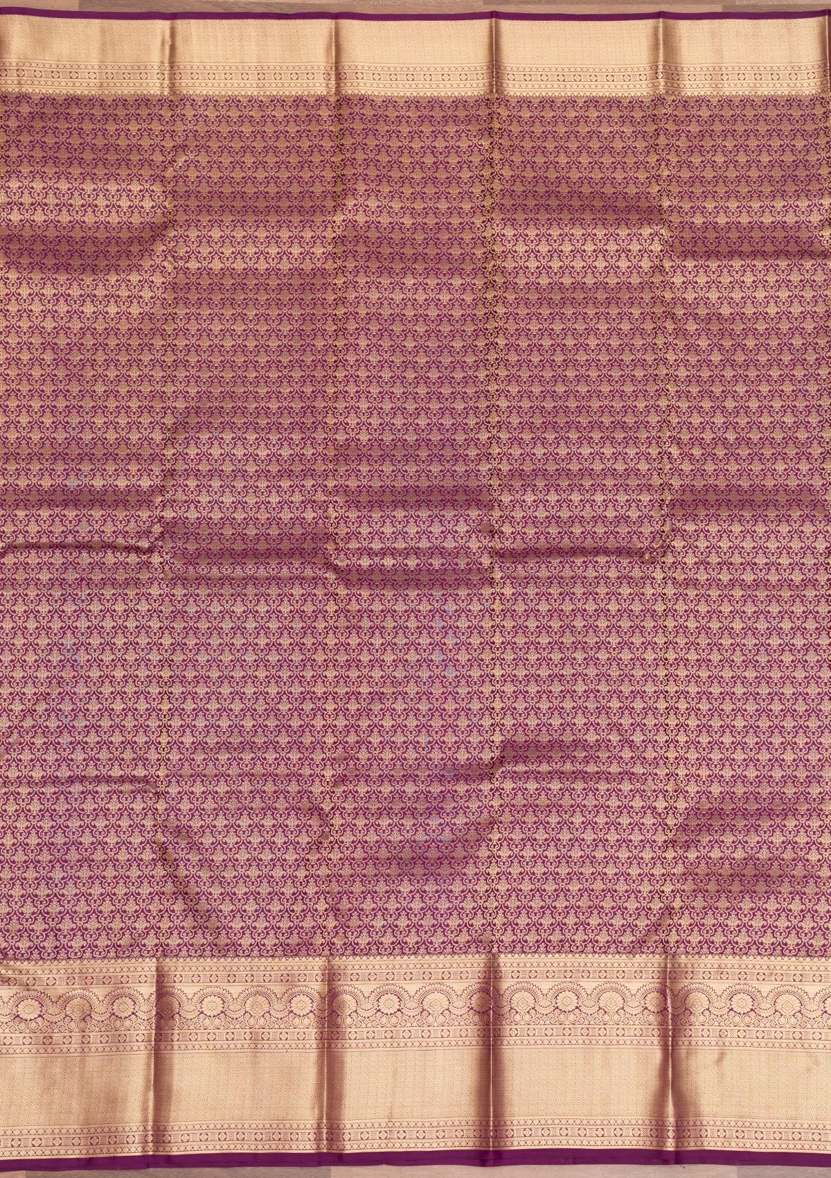 Purple Zariwork Banarasi Pure Silk Saree