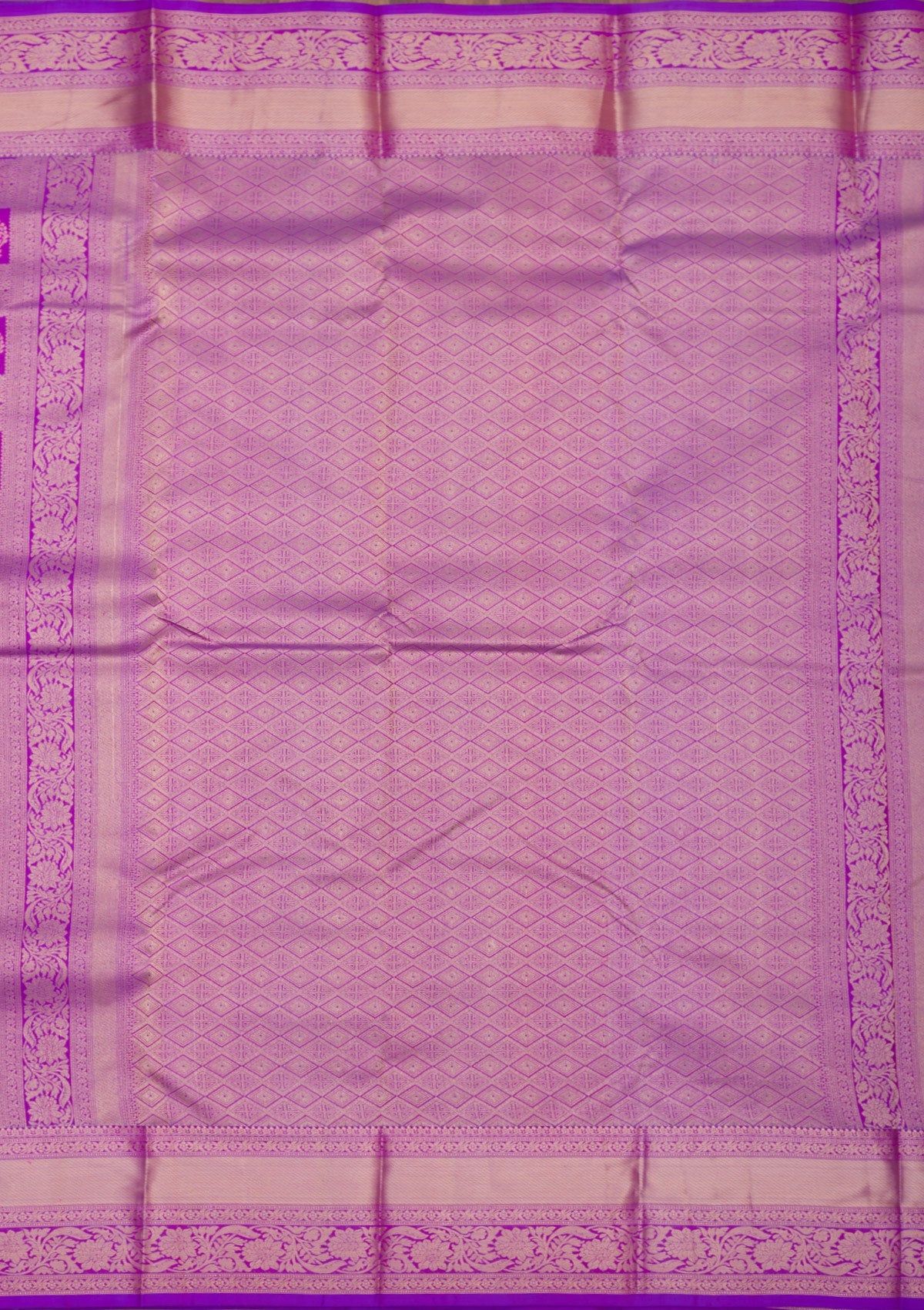 Purple Zariwork Pure Silk Saree-Koskii