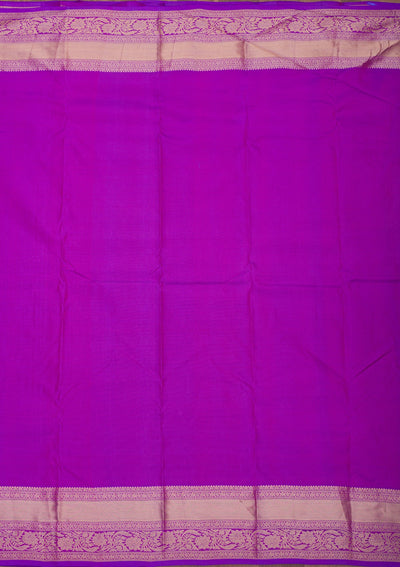 Purple Zariwork Pure Silk Saree-Koskii