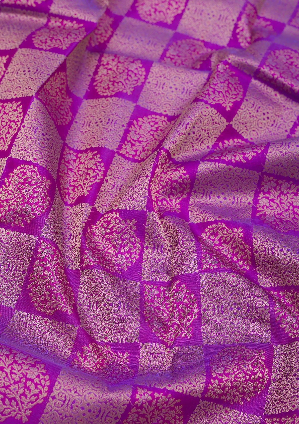 Purple Zariwork Pure Silk Saree-Koskii