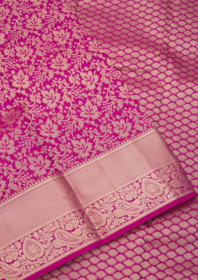 Purple Zariwork Pure Silk Saree-Koskii