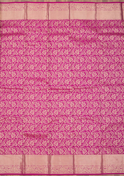 Purple Zariwork Pure Silk Saree-Koskii