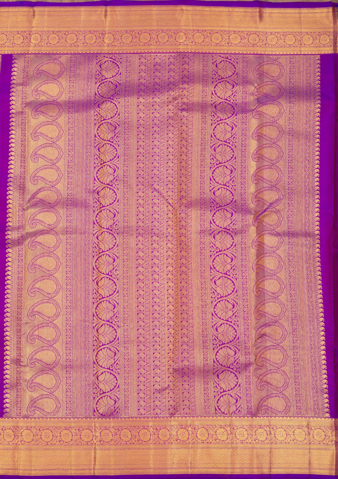 Purple Zariwork Pure Silk Saree-Koskii